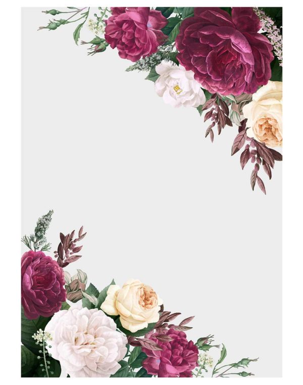Floral-wedding-welcome-board