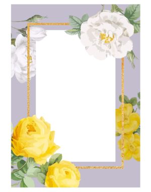 Yellow-Floral-wedding-invitation-welcome-board