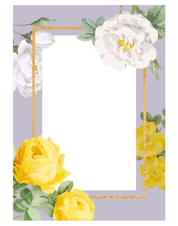 Yellow-Floral-wedding-invitation-welcome-board