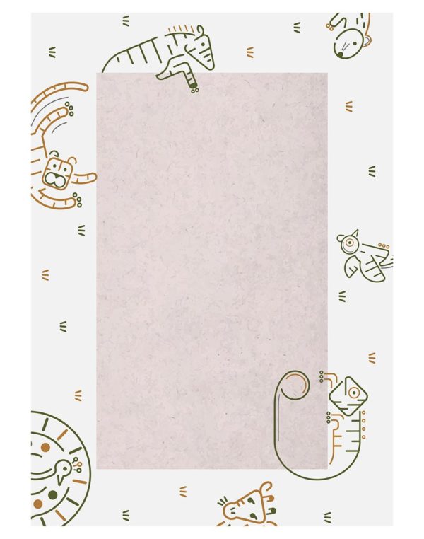 Animals-pattern-on-a-brown-card