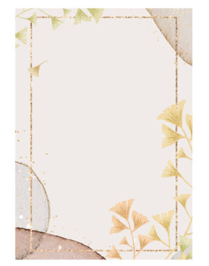 Beige-gold-shimmering-frame-with-flowers