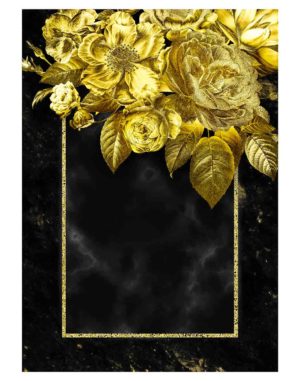 Black-and-gold-metallic-rose-frame