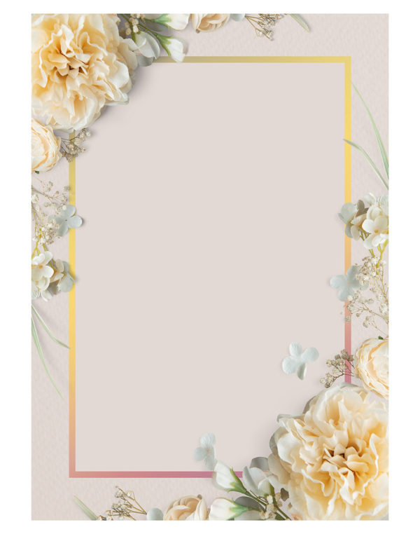 Blank-blooming-floral-frame