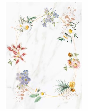 Blank-floral-rectangle-frame