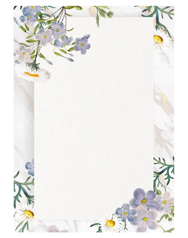 Blank-floral-rectangle-frame-vector