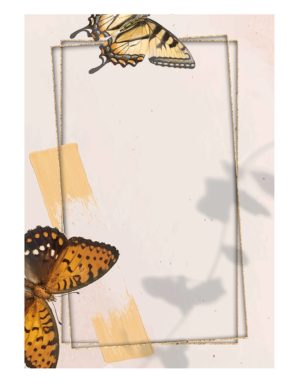 Butterfly-gold-frame