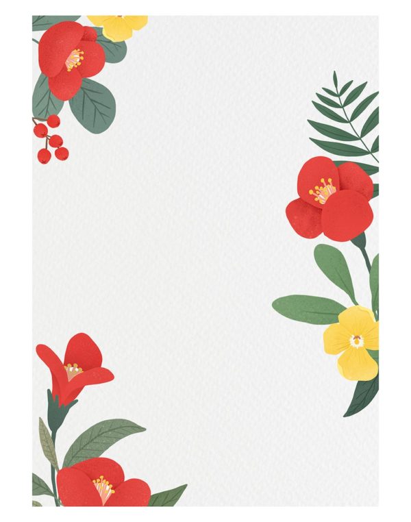 Floral-border-on-a-white-background