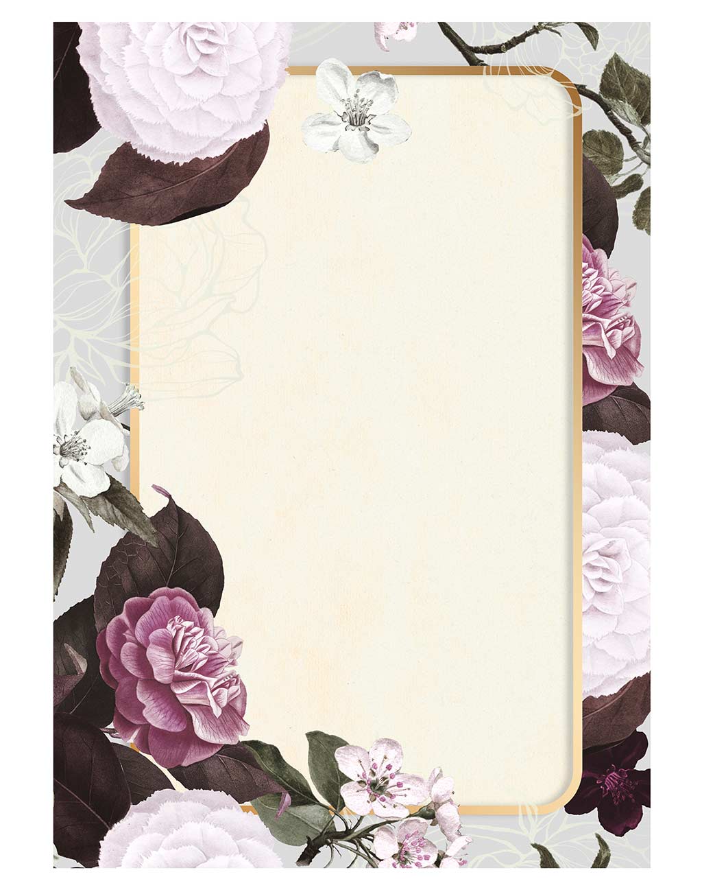 Floral Frame Welcome Board | Nkabo Graphics