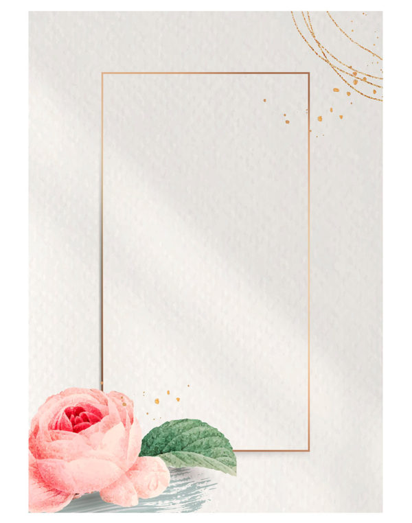 Floral-rectangle-golden-frame