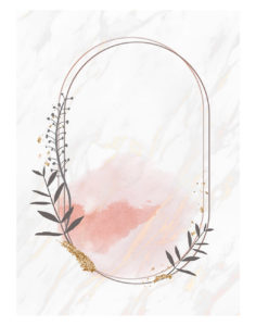 Glittery-floral-oval-frame