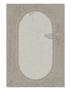 Gray-floral-oval-frame