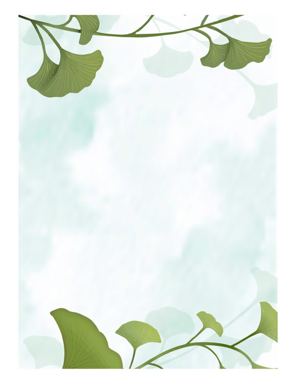 Green-ginkgo-leaf-framed-background