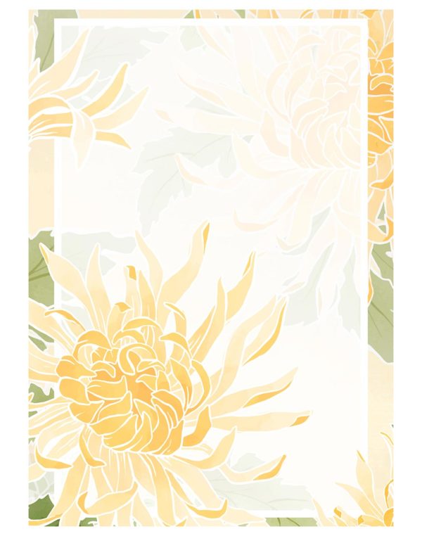 Hand-drawn-chrysanthemum-frame