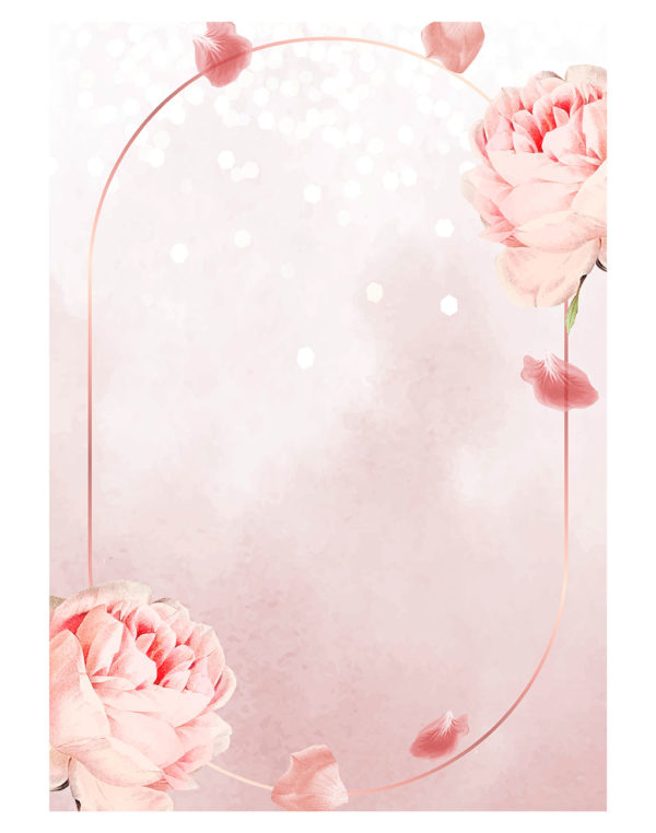 Oval-pink-rose-frame