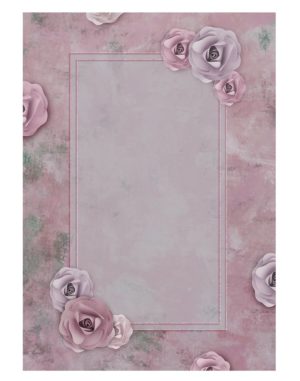 Rectangle-paper-craft-flower-frame