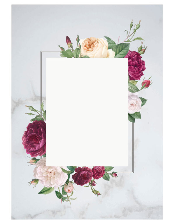 Rectangular-frame-decorated-with-roses