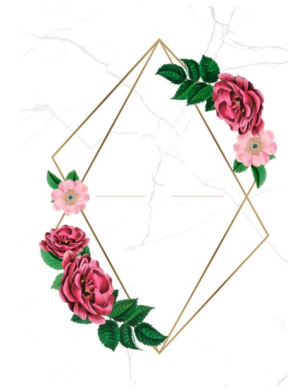 Wedding-invitation-floral-frame-design