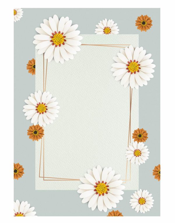 White-paper-craft-daisy-flower-on-light-blue