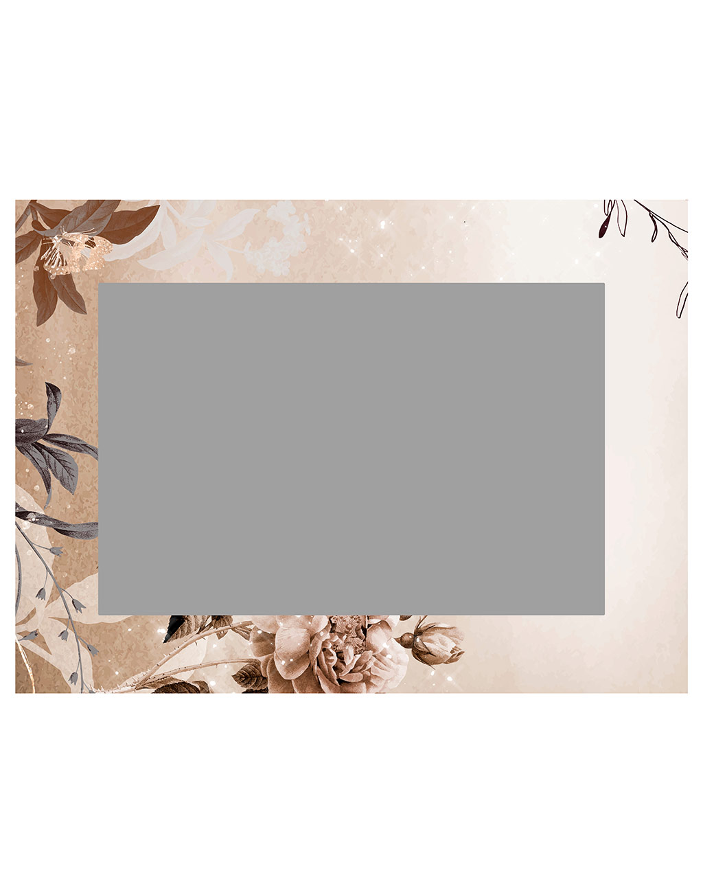 Brown Flower Background Selfie Frame | Nkabo Graphics