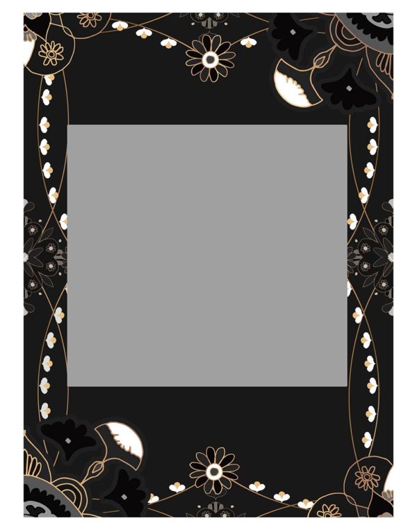 Mandala-pattern-gold-selfie-frame