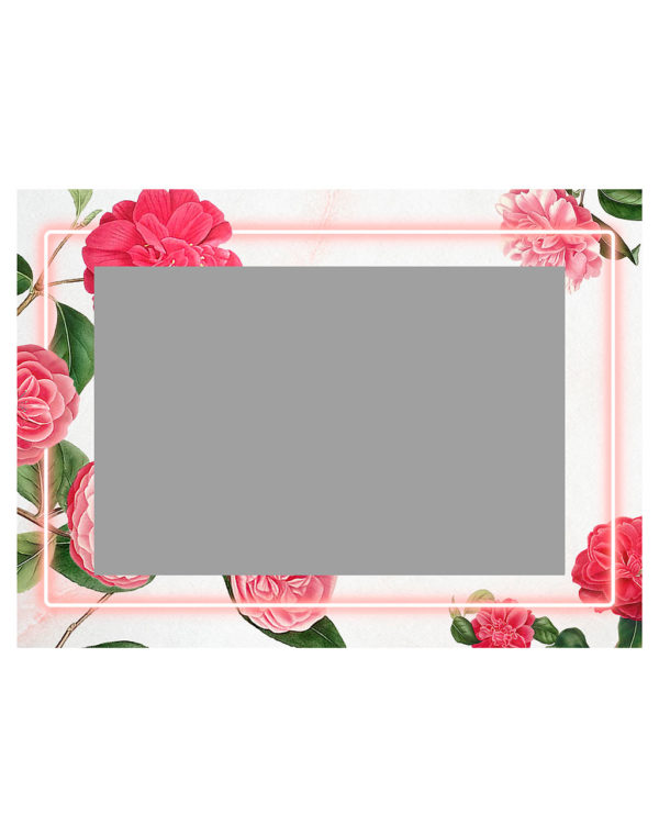 Red-and-pink-camellia-flower-selfie-frame